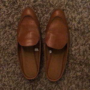 Cognac loafer slides size 8.5